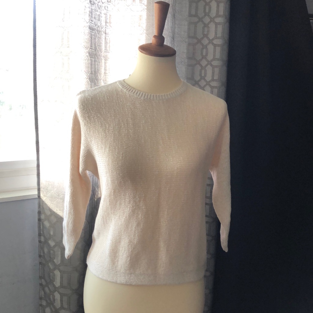Loft Sweater Merino Wool Blend Mock Neck Knit Pullover Women's Size Xxsp